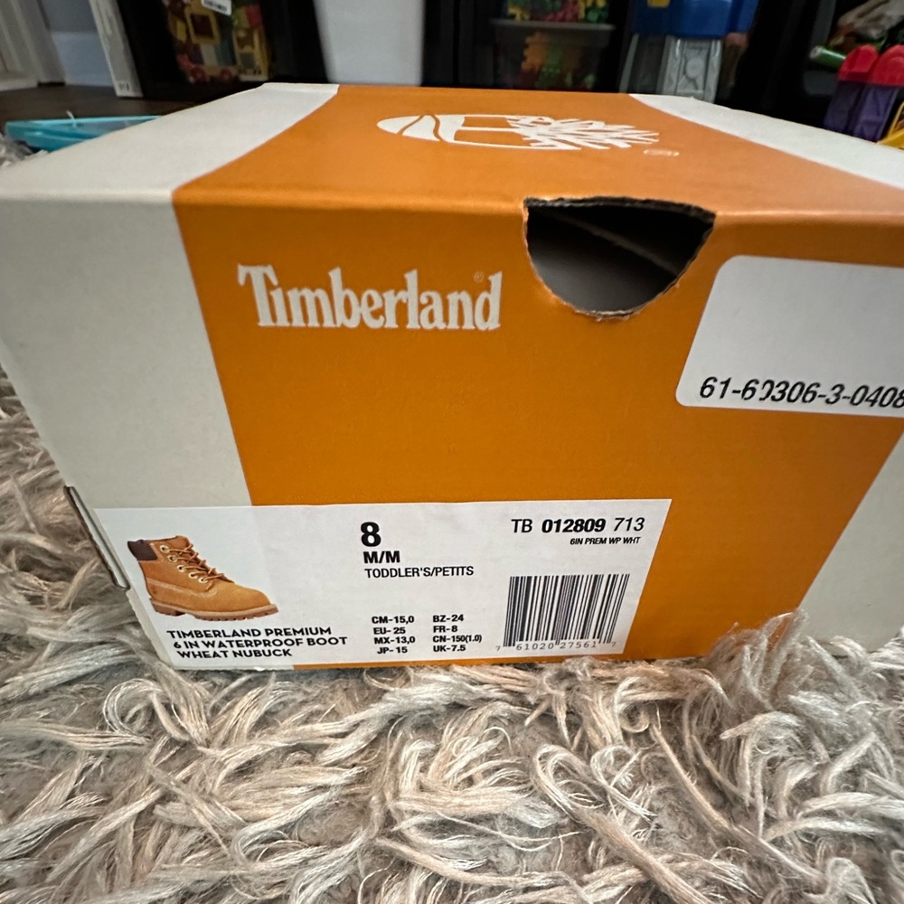 Timberland 6 inch Size 8 Toddler Premium Infant Boots Wheat